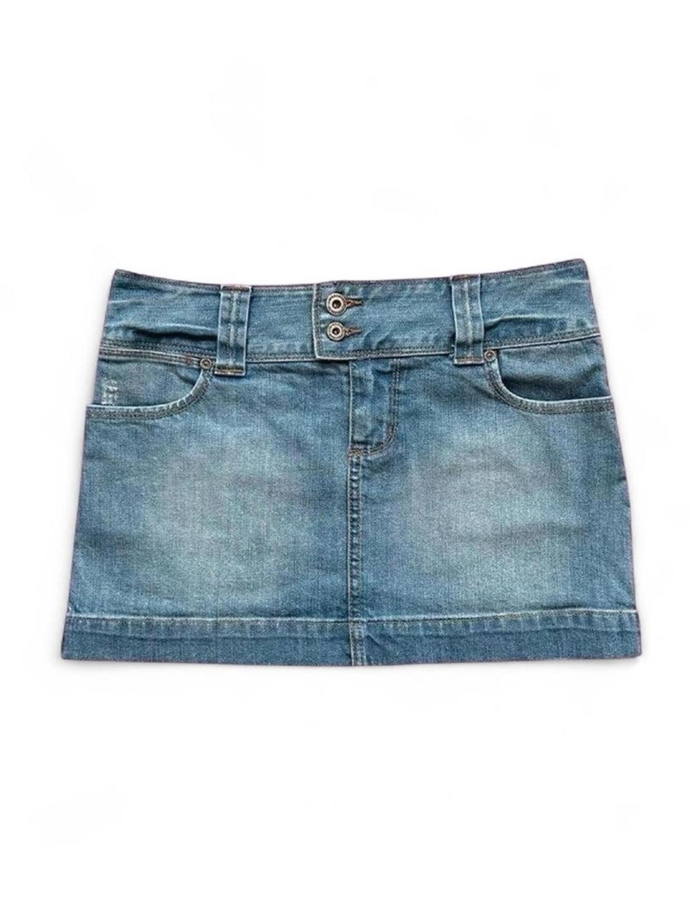 Y2K 2000s Low Rise Denim Mini Skirt by American Eagle Outfitters